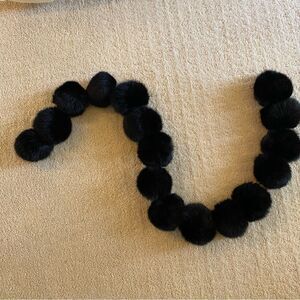 Faux fur balls winter “scarf”